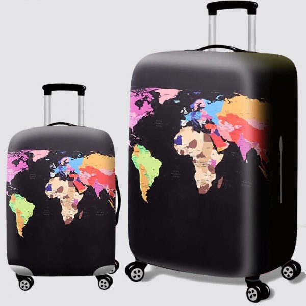 Housse de protection valise carte du monde